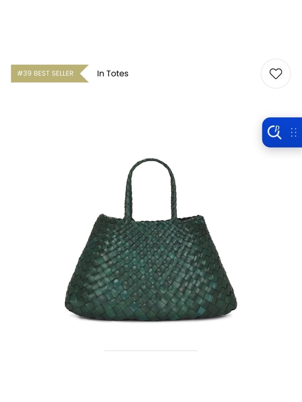 Dragon Diffusion Woven Tote in Dark Green